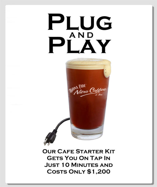Double Tap Cold Brew Coffee Countertop Flash Chiller w/Compressor, BIK Compatible - Plug & Play Cafe Starter KIT + FREE Keg w/Injector Installed