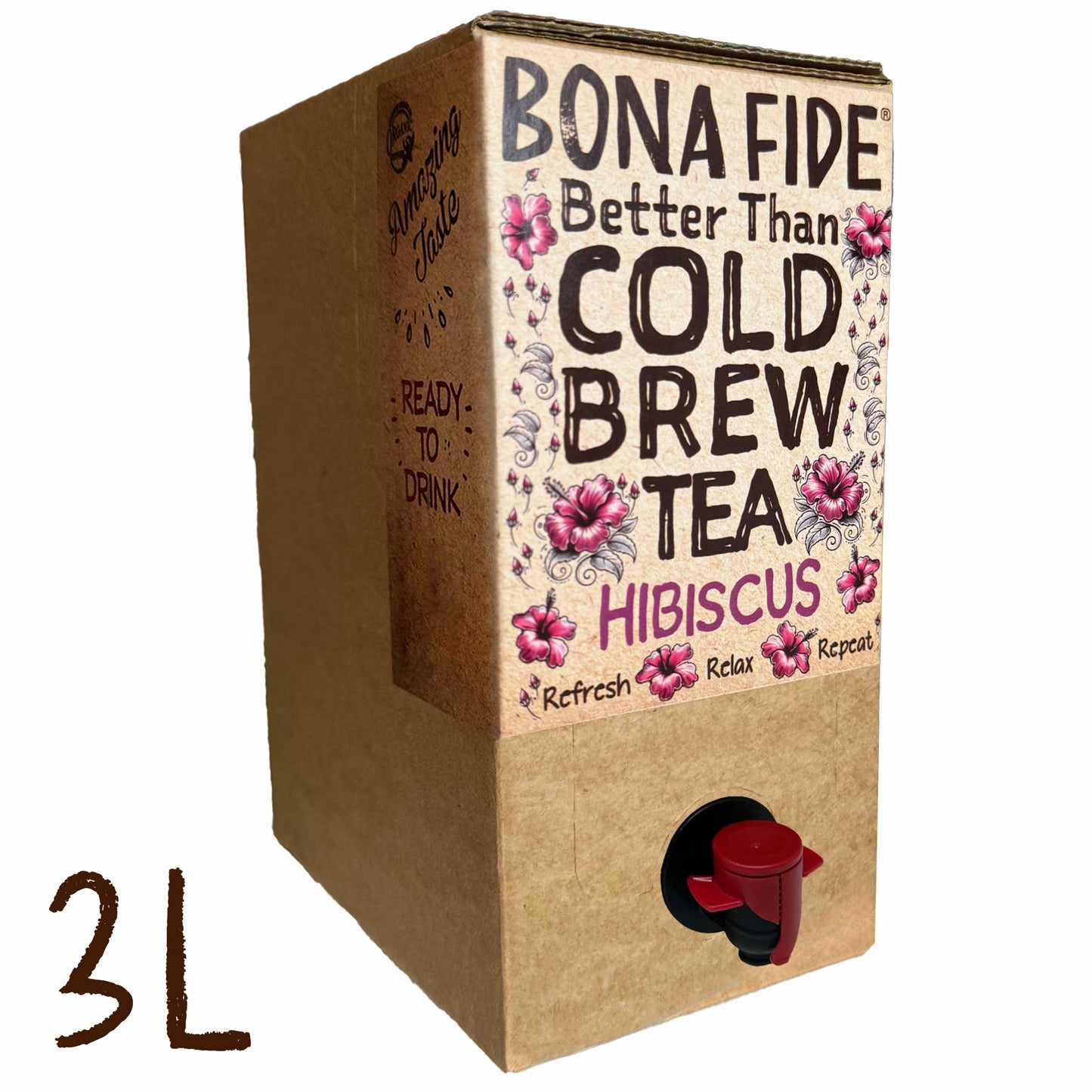 Mieux que le sachet de thé infusé à froid dans une boîte (BIB) Hibiscus 3L 101FLoz