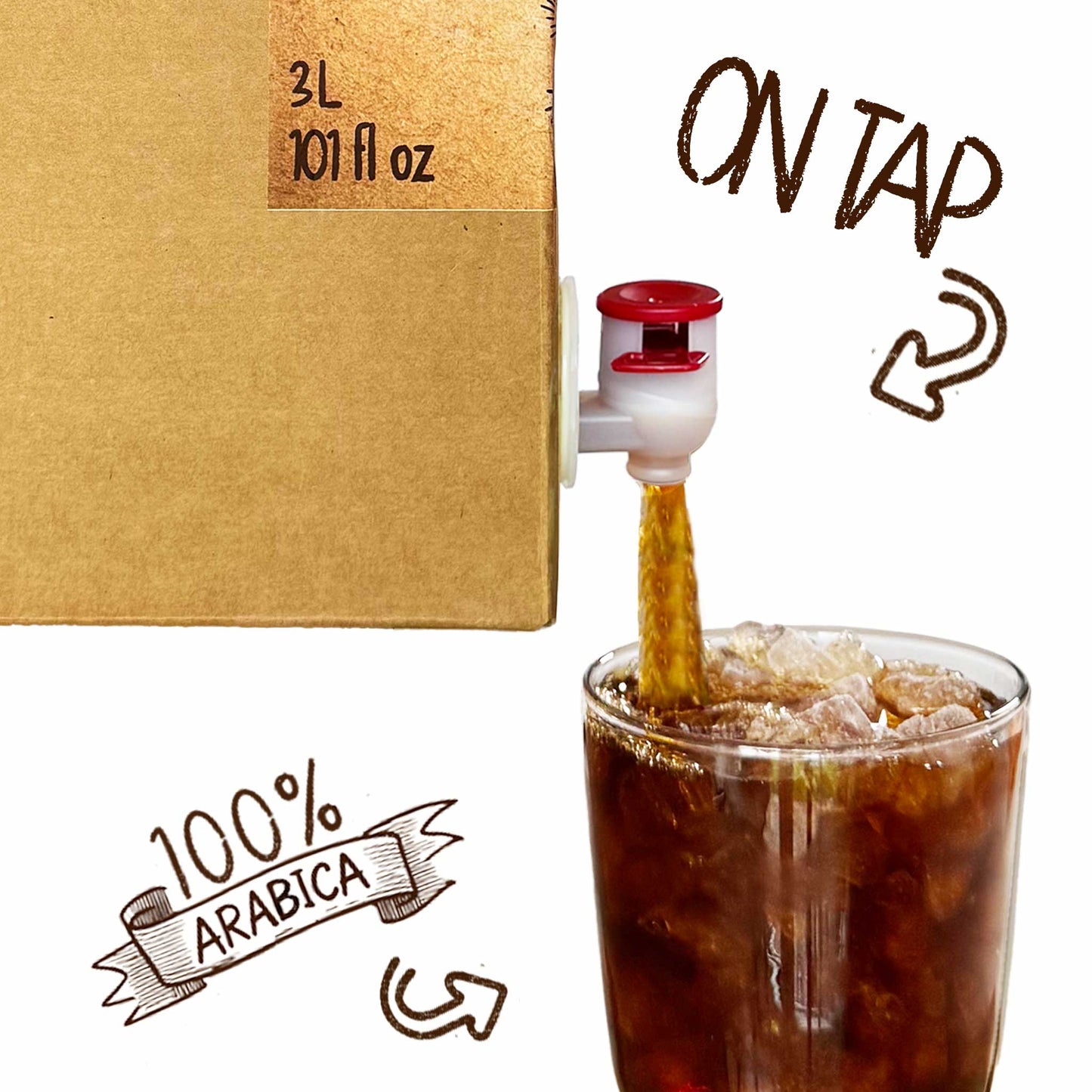 Besser als kalt gebrühter Kaffee, Bag-in-Box (BIB), klassische Mischung, 3 l, 101 floz