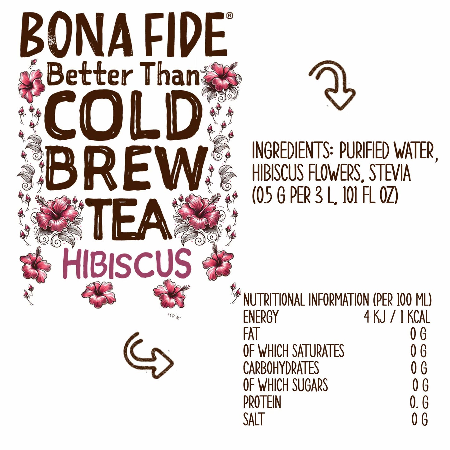Mieux que le sachet de thé infusé à froid dans une boîte (BIB) Hibiscus 3L 101FLoz