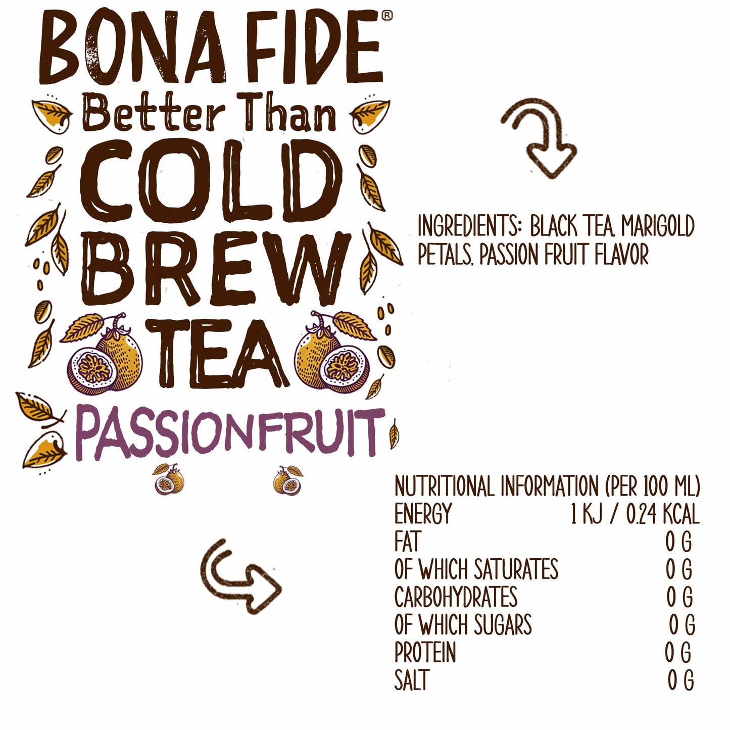 Besser als Cold Brew Tea Bag In Box (BIB) Passion Fruit 3L 101FLoz