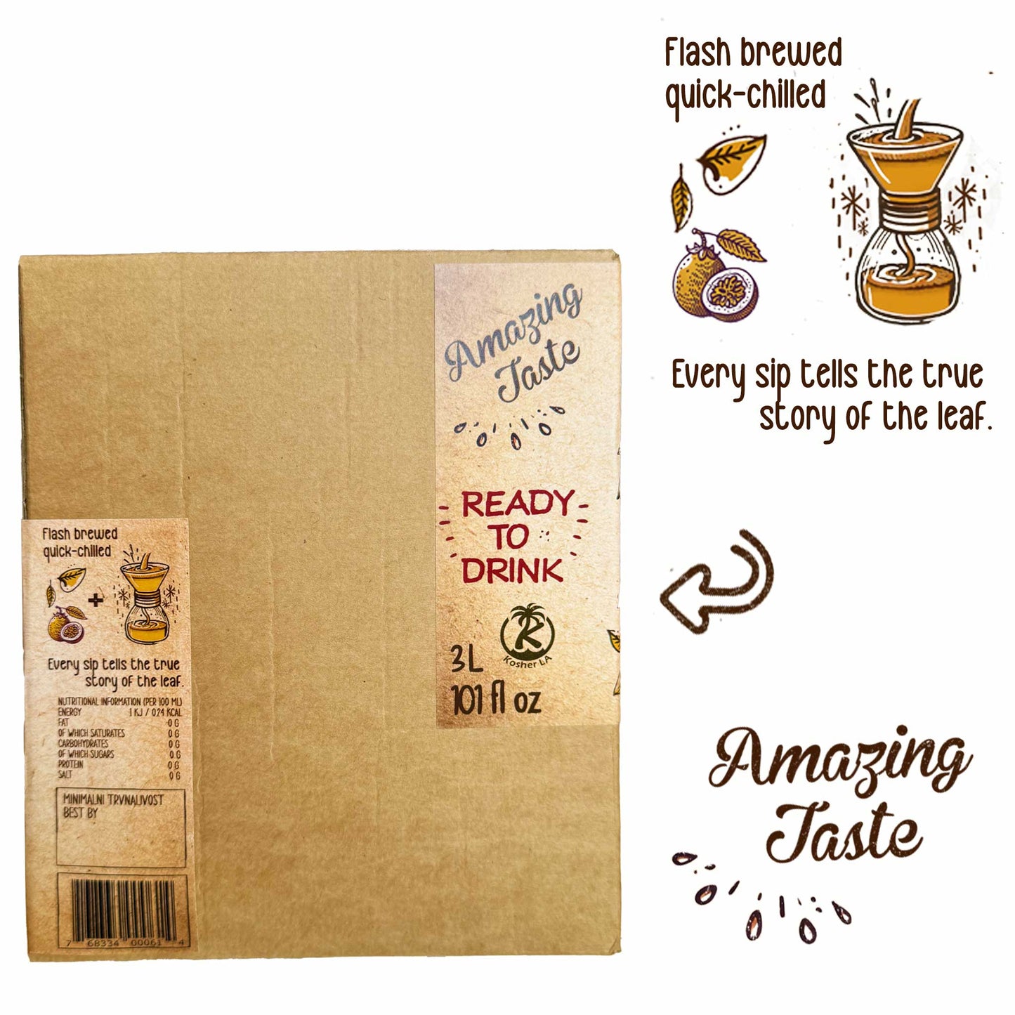 Besser als Cold Brew Tea Bag In Box (BIB) Passion Fruit 3L 101FLoz