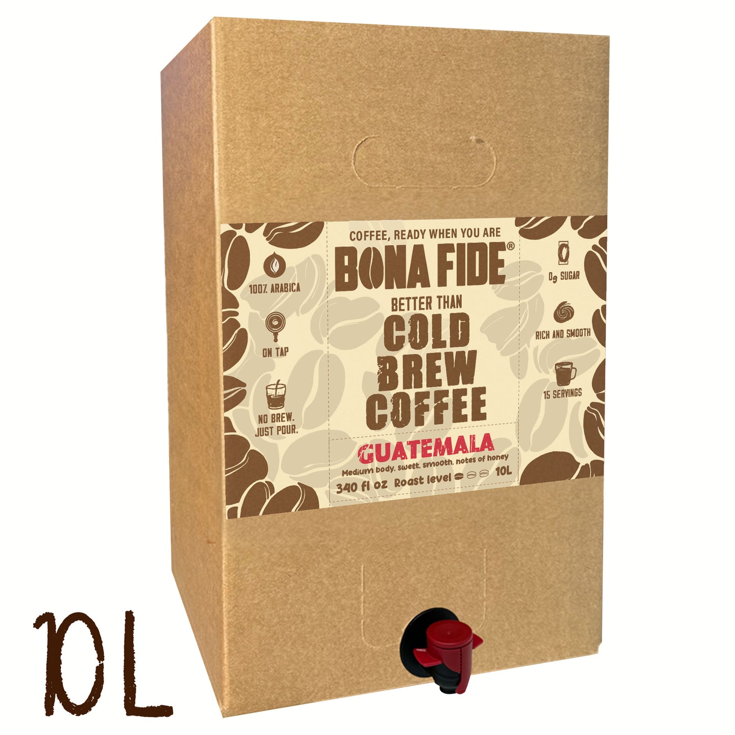 Bona Fide Guatemala cold brew coffee box on a white background