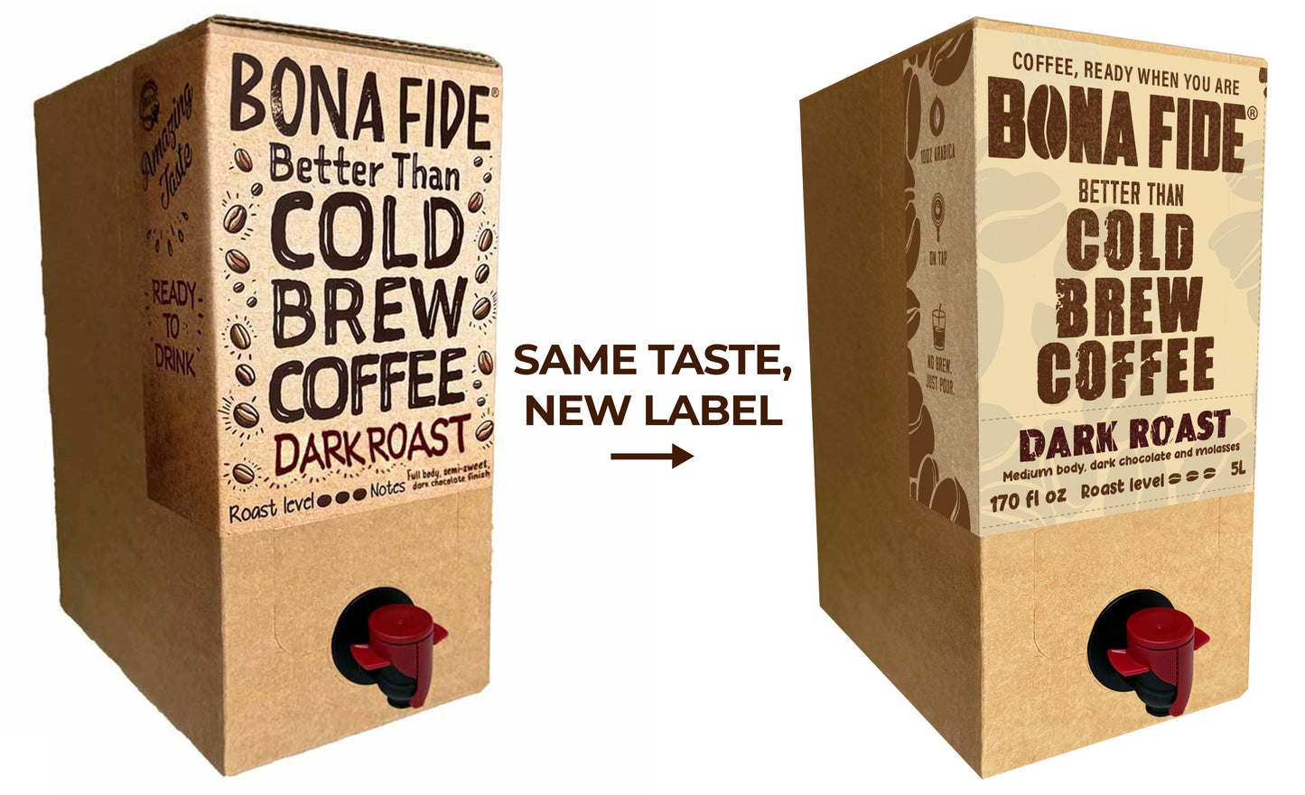 Better Than Cold Brew Coffee Bag In Box (BIB) Dark Roast 5L 170FLoz
