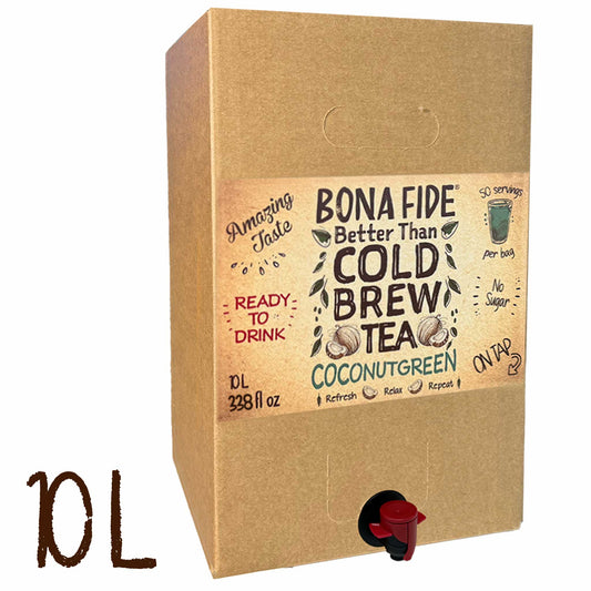 Bolsa de té en caja Better Than Cold Brew (BIB) Verde coco 10L 338FLoz