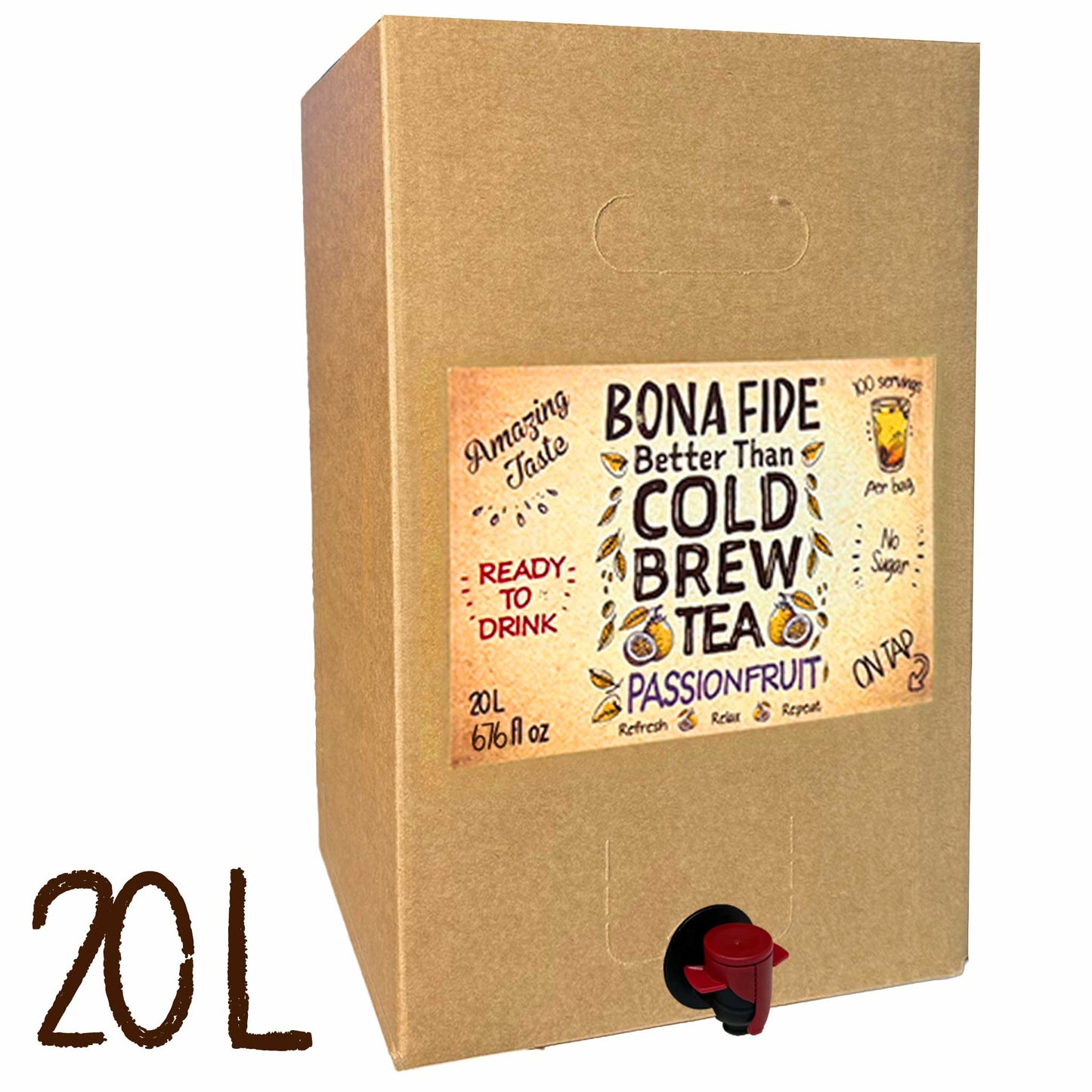 Better Than Cold Brew Tea Bag In Box (BIB) Passion Fruit 20L 676FLoz