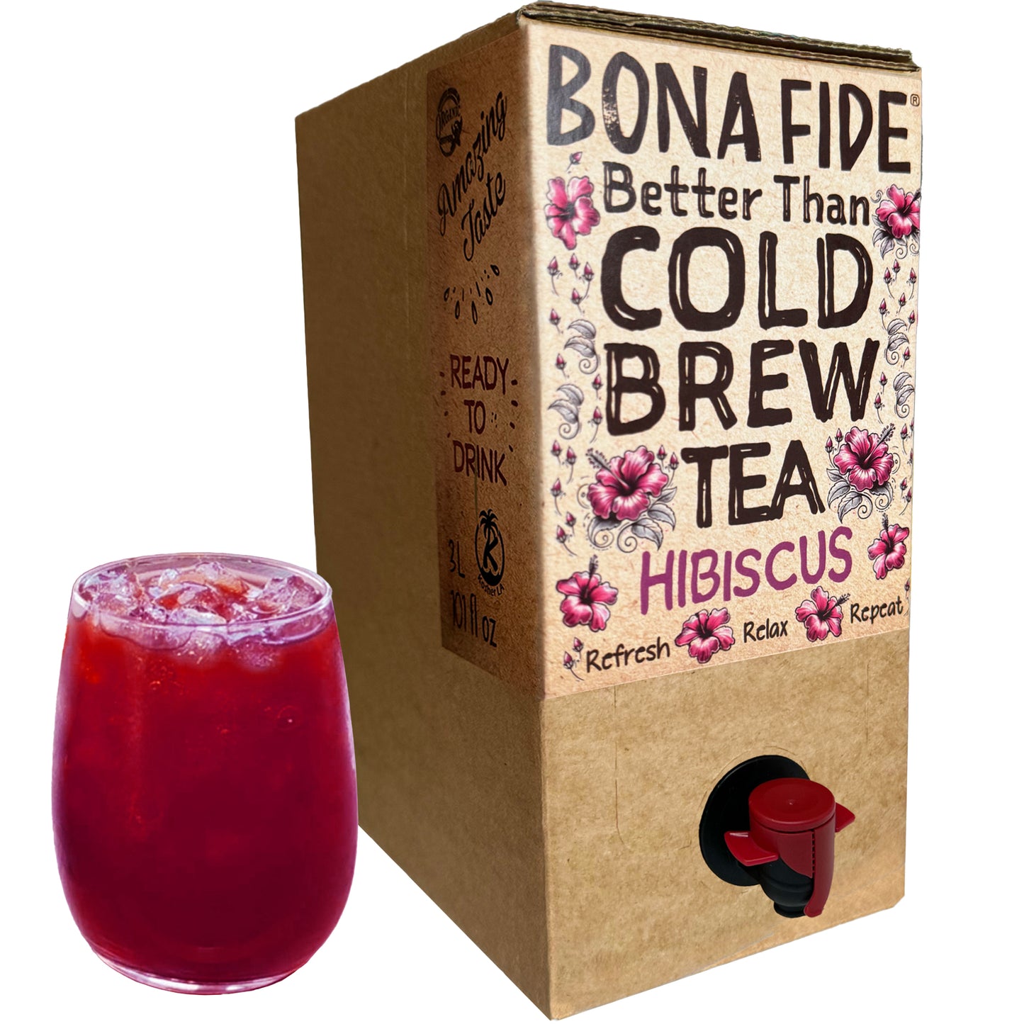 Better Than Cold Brew Tea Bag In Box (BIB) Hibiscus 5L 170FLoz